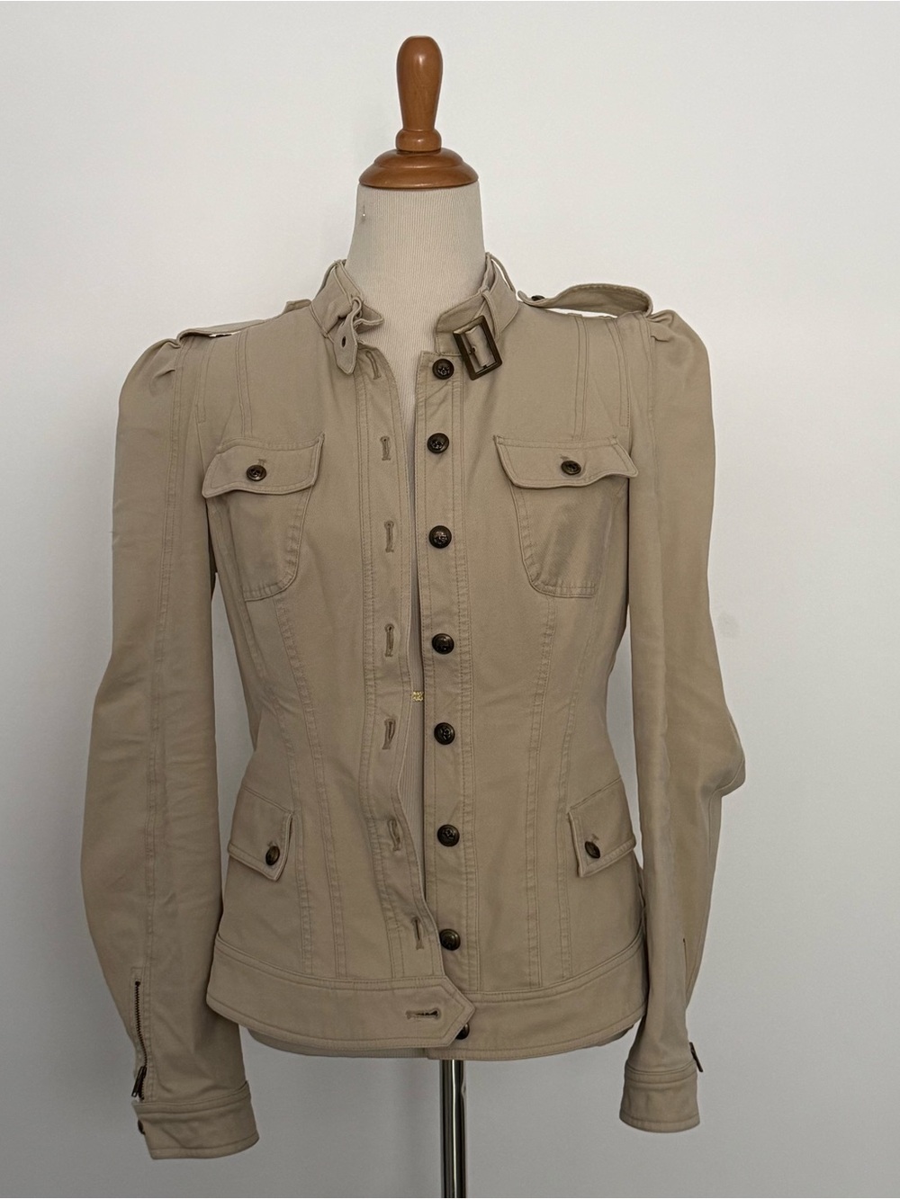 Betsey Johnson Skull Utility Jacket - Women’s Tailored Button-Front